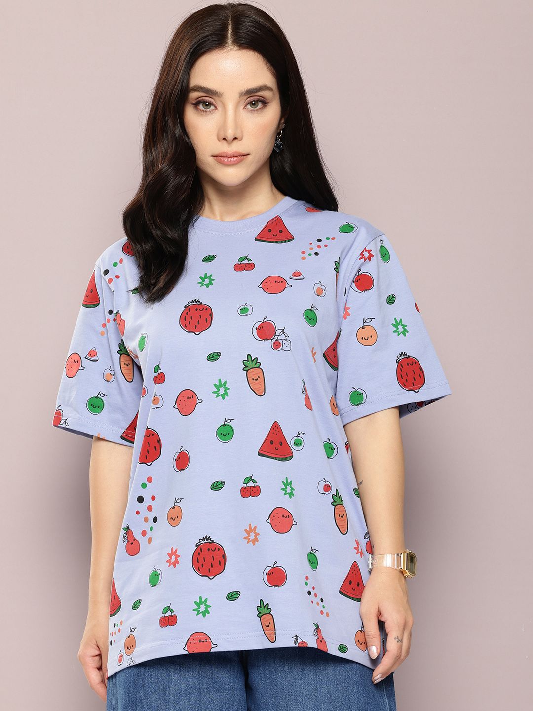 DILLINGER Printed Oversized Pure Cotton T-shirt