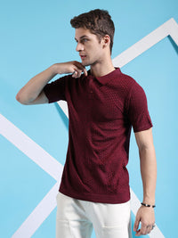 The Indian Garage Co Polo Collar Acrylic Pullover Sweater