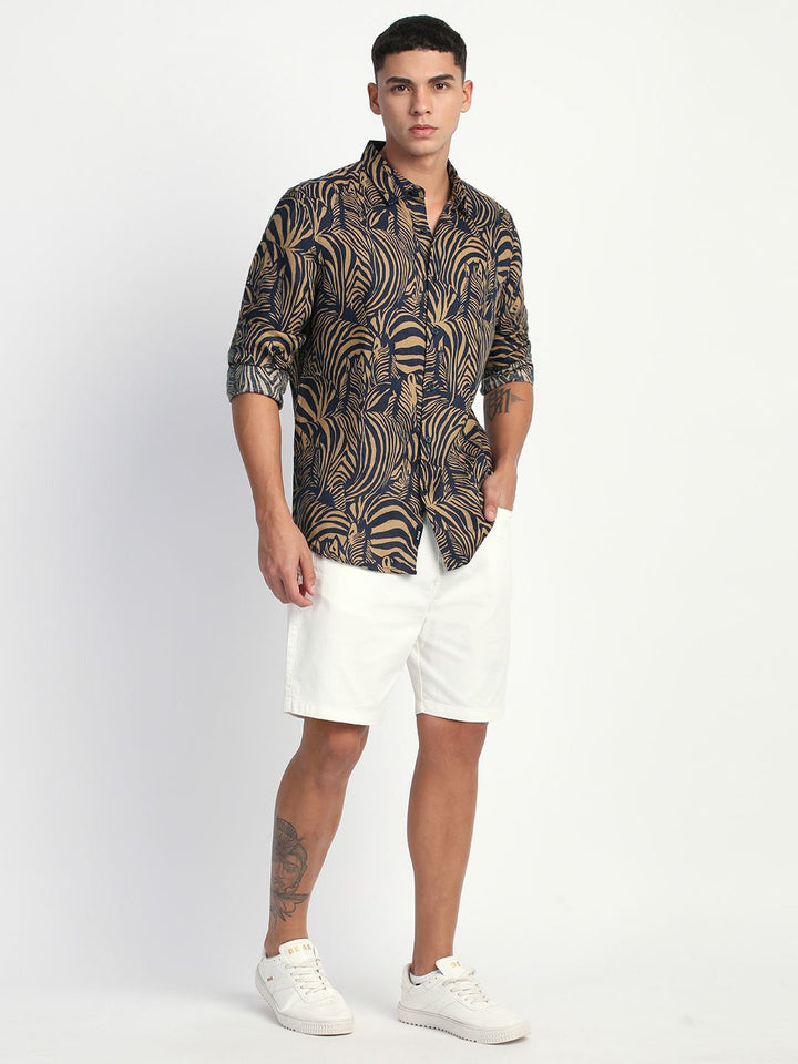THE BEAR HOUSE Men Slim Fit Floral Opaque Printed Casual Shirt