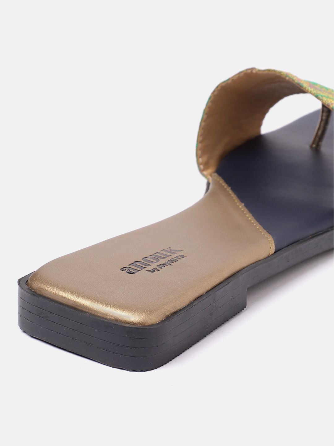 Anouk Women Woven Design Ethnic Open Toe Flats