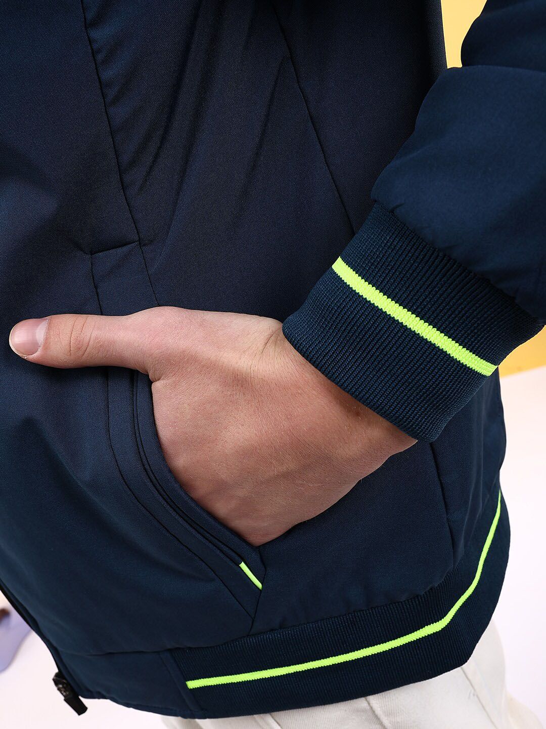 The Indian Garage Co Zip Detail Hooded Bomber Jacket