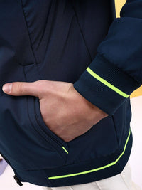 The Indian Garage Co Zip Detail Hooded Bomber Jacket