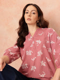 all about you Floral Print Puff Sleeves Cotton Top