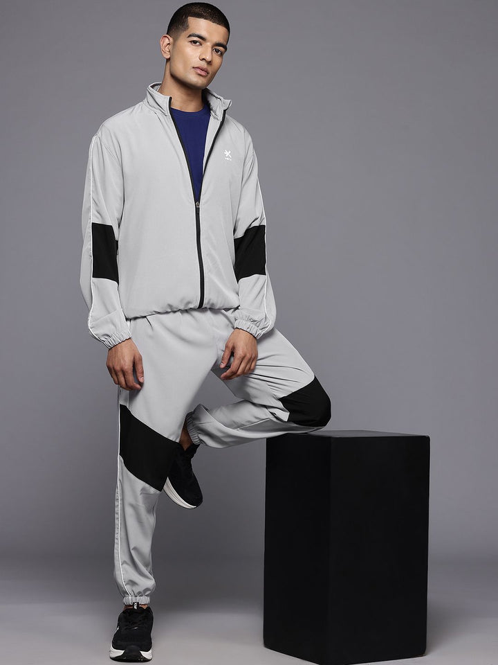 HRX by Hrithik Roshan Men Colourblock Rapid-Dry Lifestyle Tracksuit