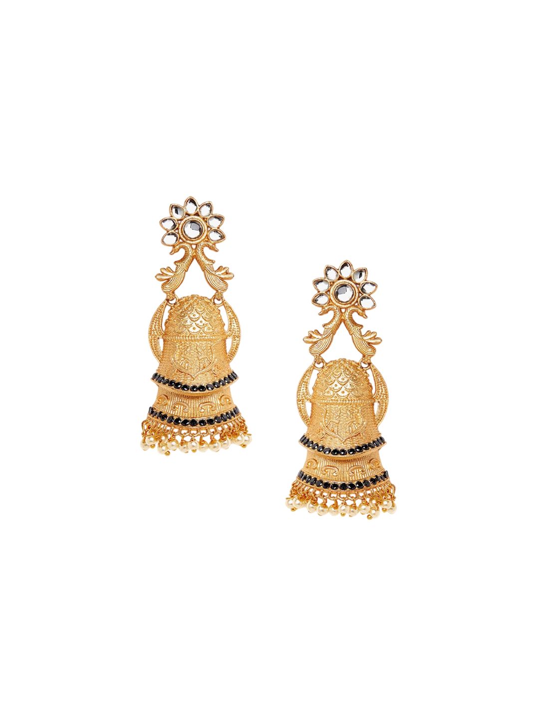 Anting-anting Drop Kontemporari Bersalut Emas Anouk Cubic Zirconia