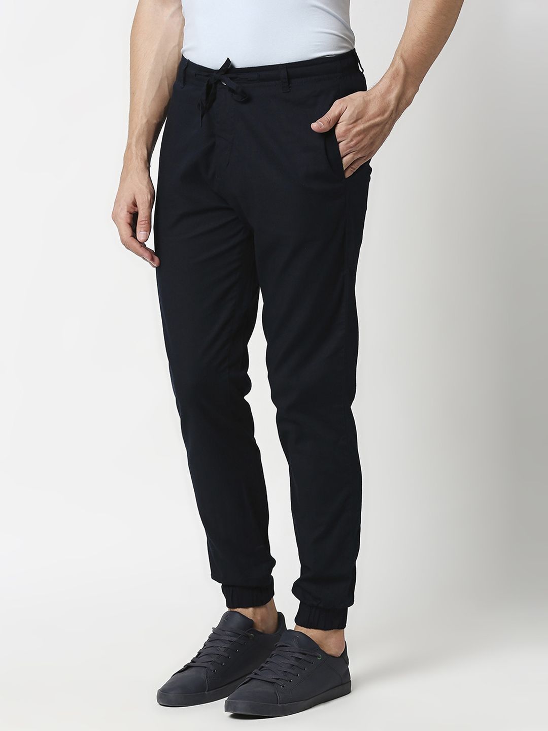 Bewakoof Men Navy Blue Joggers