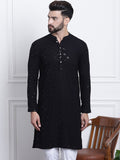 SOJANYA Kurta Lurus Labuci Sulam Etnik Kapas Tulen