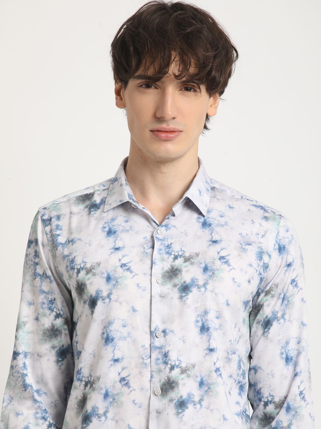 THE BEAR HOUSE Men's Printed Slim Fit Casual Shirt