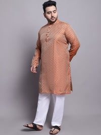SOJANYA PLUS Ethnic Motifs Woven Design Kurta With Pyjamas & Nehru Jacket