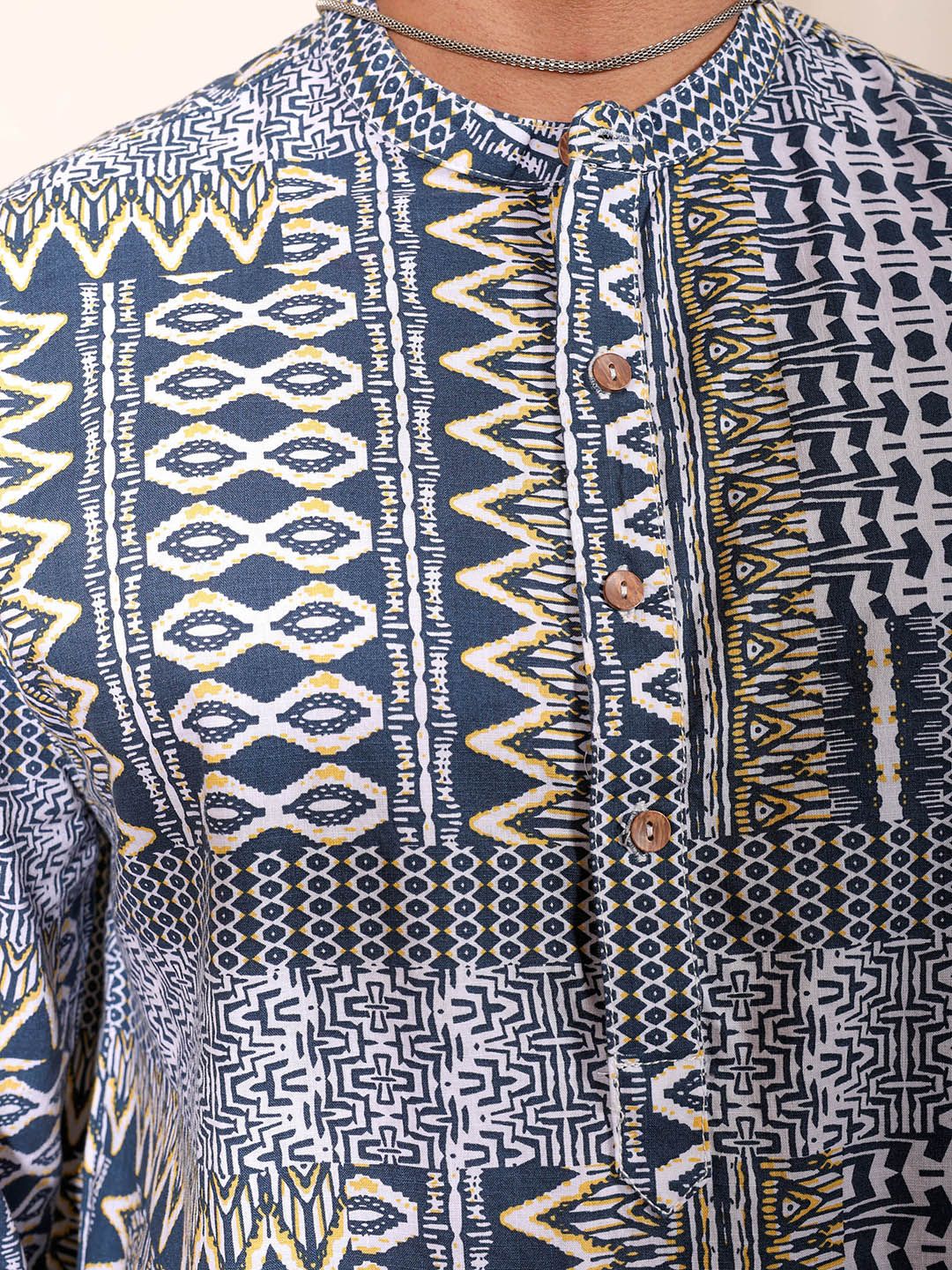 The Indian Garage Co Men Slim Fit Indie Printed Resortwear Shirt