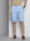 The Indian Garage Co Men Blue Abstract Printed Slim Fit Shorts