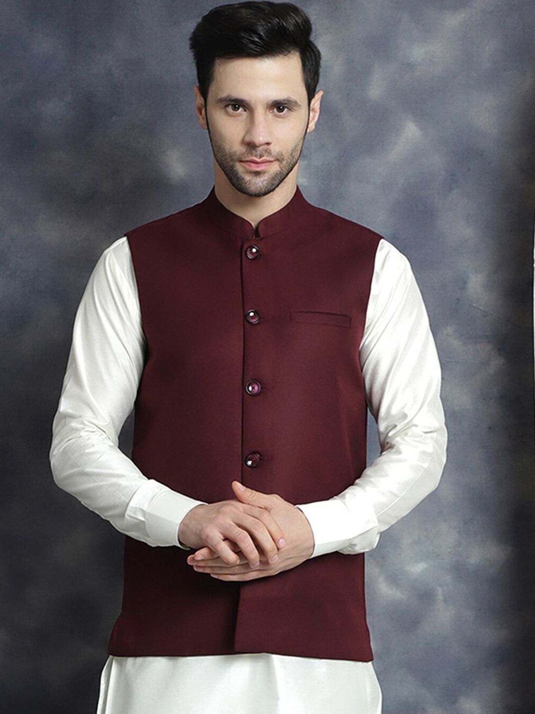 Jompers Mandarin Collar Nehru Jacket