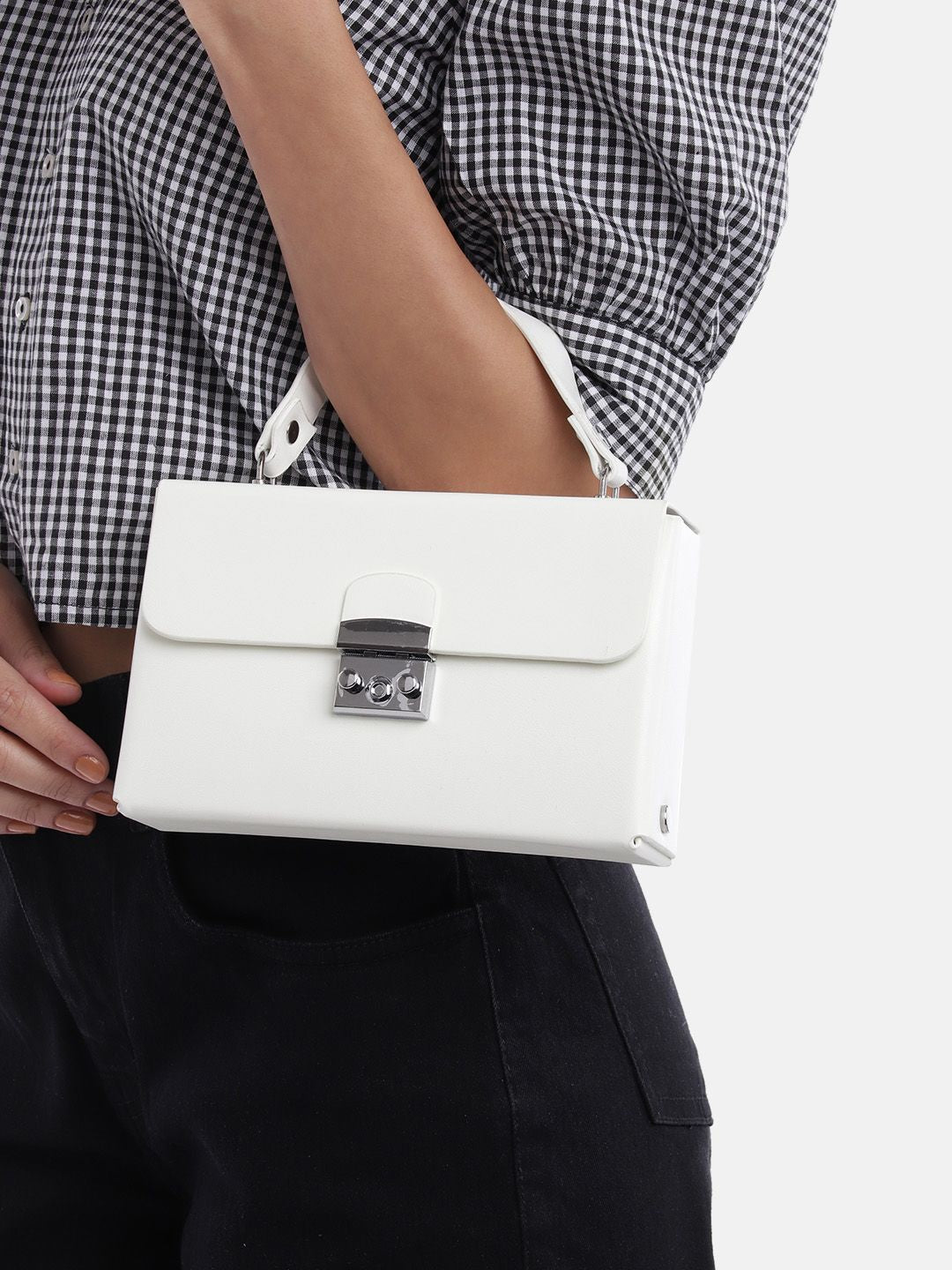 Lino Perros Structured Satchel Handheld Bag