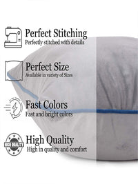 STITCHNEST 5 Pcs Blue & Grey Velvet Square Cushion Covers