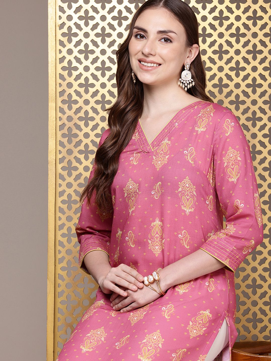 House of Pataudi Ethnic Motifs Printed Jashn Kurta
