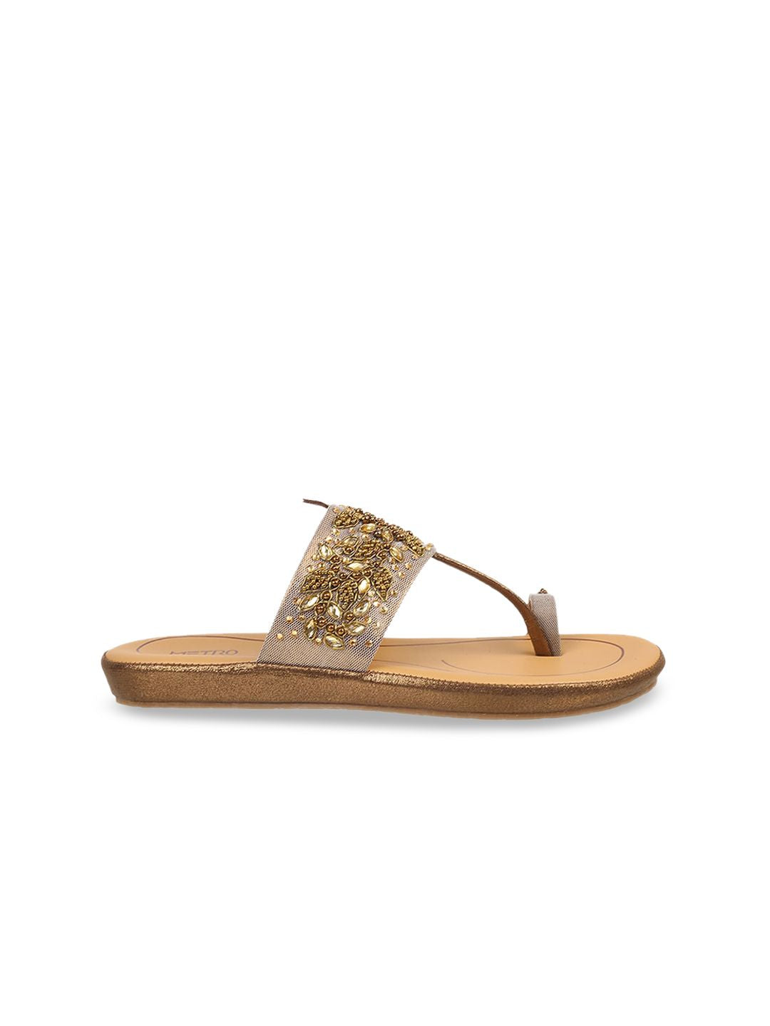 Metro Women Embellished Ethnic One Toe Flats