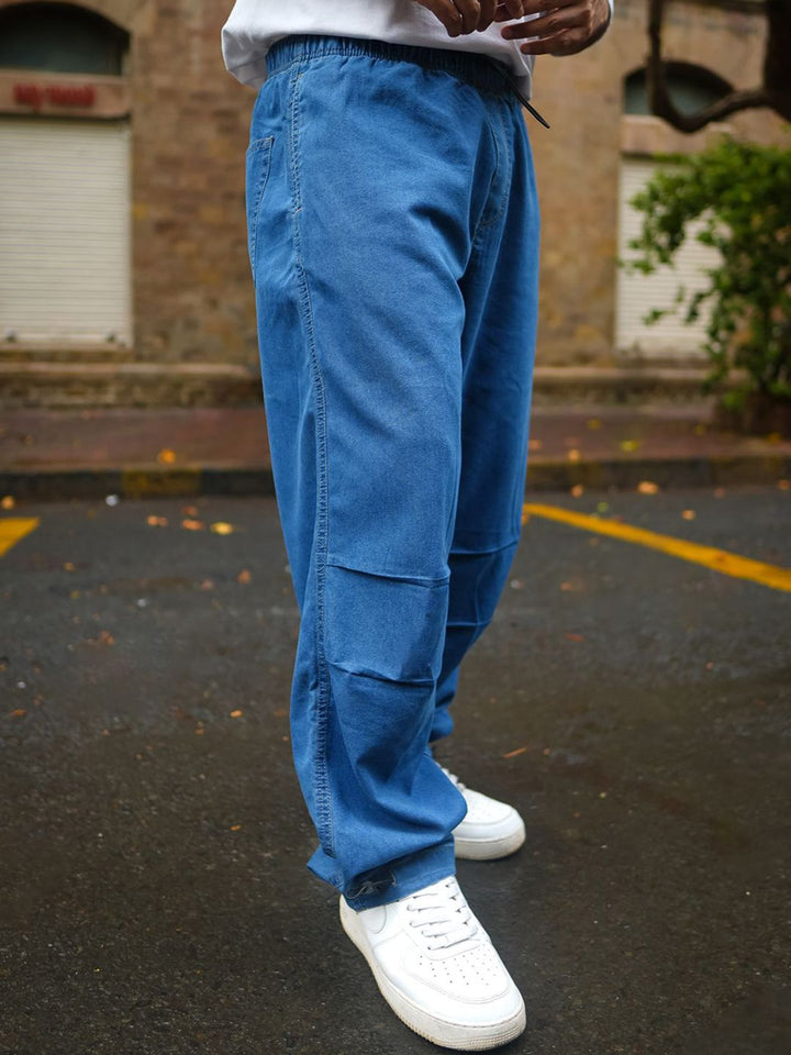 Seluar Jeans Setengah Bangkit Powerlook Lelaki Baggy Fit