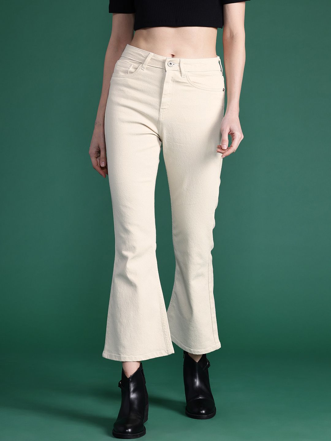 DressBerry Women Flared Stretchable Jeans