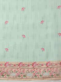 Floral Chanderi Saree With Tassels