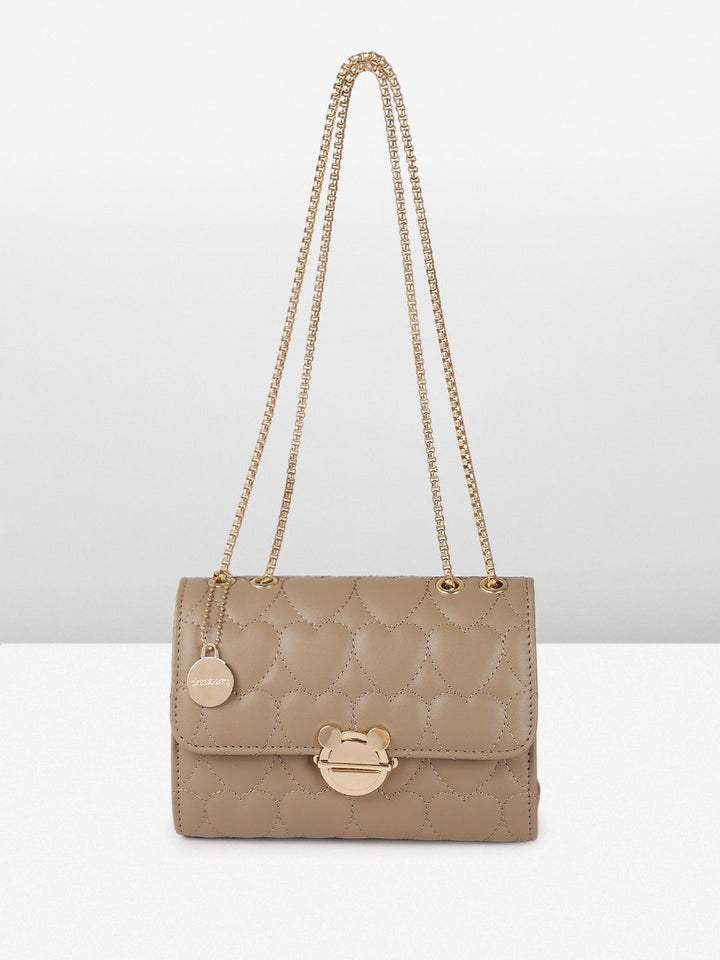 DressBerry Quilted Shoulder Bag with Chain Strap
