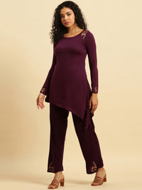 W Women Thread Work Kurta with Trousers