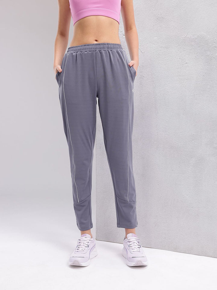 HRX by Hrithik Roshan Women Contrast Piping Rapid-Dry Training Track Pants