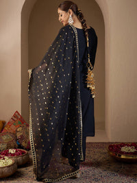 Indo Era Women Ethnic Motifs Embroidered Regular Sequinned Kurta with Trousers & With Dupatta