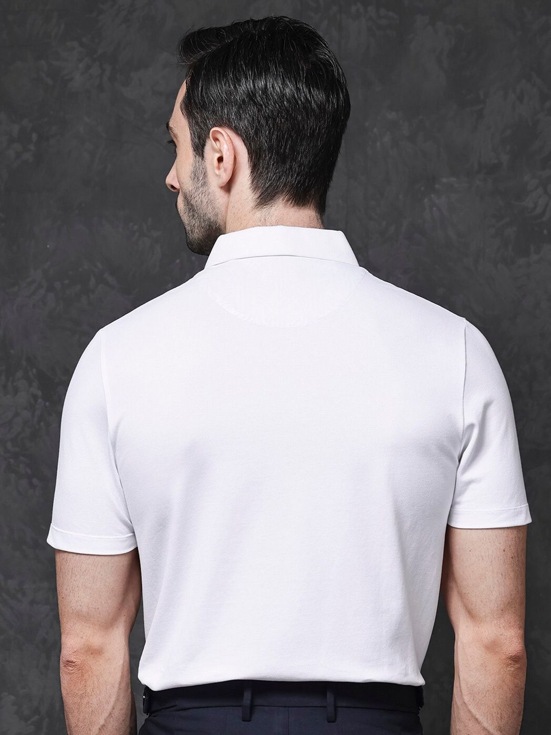 RARE RABBIT Men Prin-1 Polo Collar Short Sleeves Regular Fit T-Shirt
