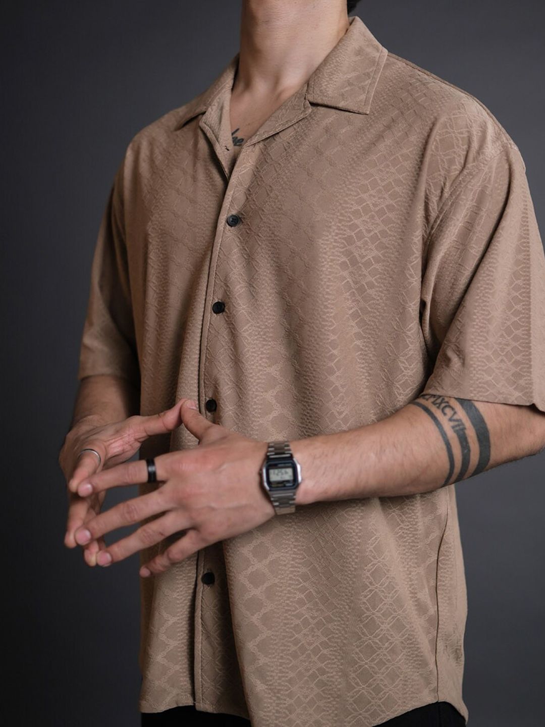 Powerlook Men Opaque Striped Casual Shirt