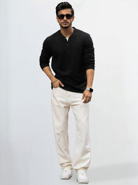 Powerlook Men Henley Neck T-shirt