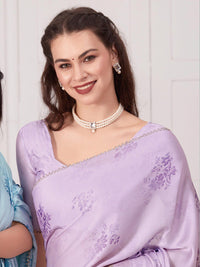 Saree mall Floral Printed Satin Sarees