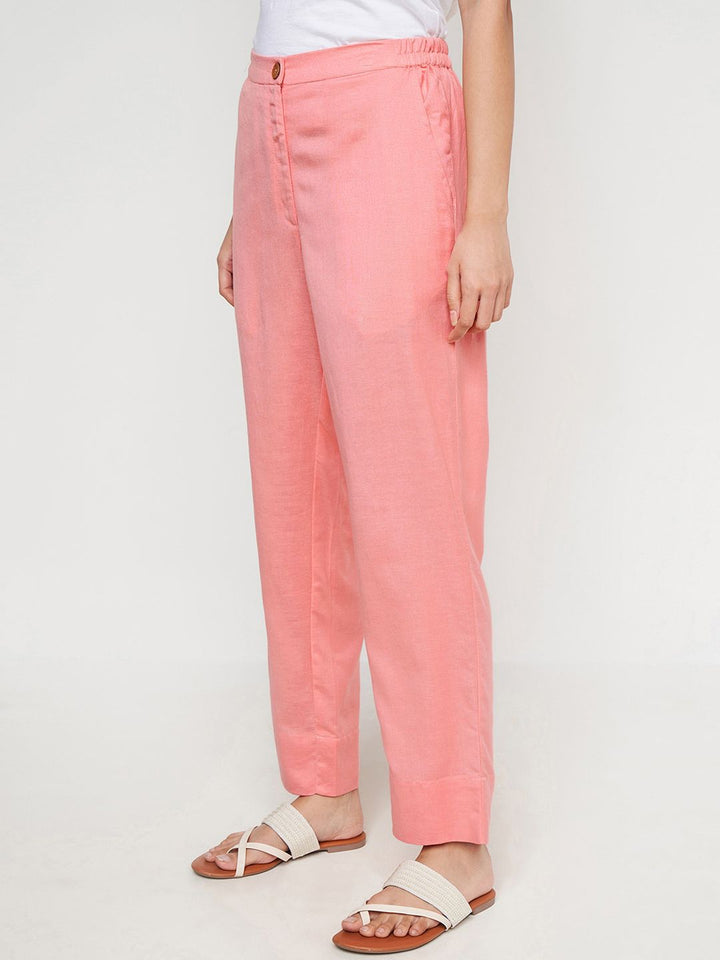 Global Desi Women Straight Fit Parallel Trousers