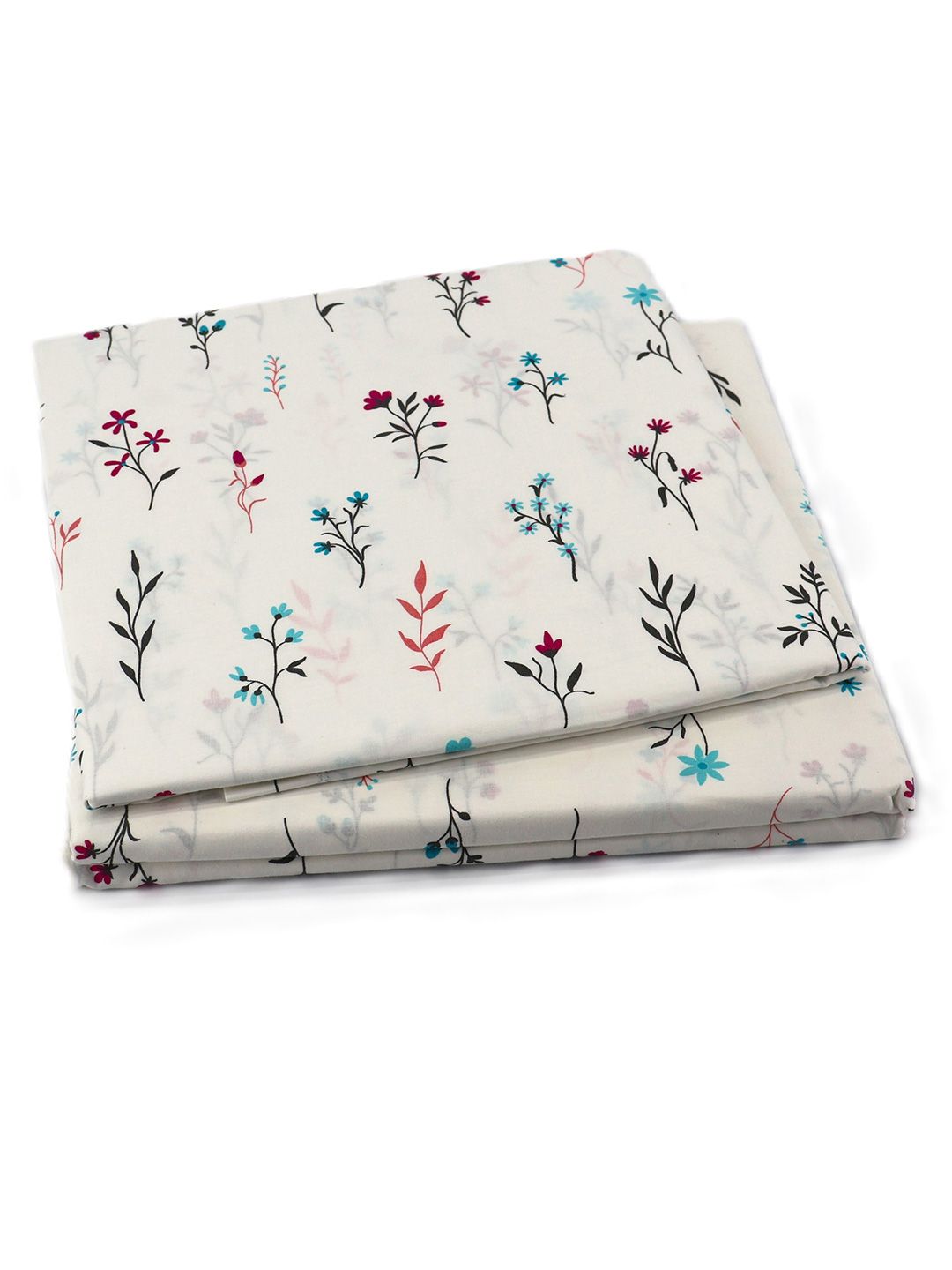 BOMBAY DYEING  Vintage Turquoise Blue Printed Cotton 180 TC  Bedsheet Set 1.52 m X 2.28 m