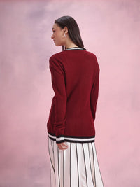 DressBerry Contrast Trim Longline Cardigan
