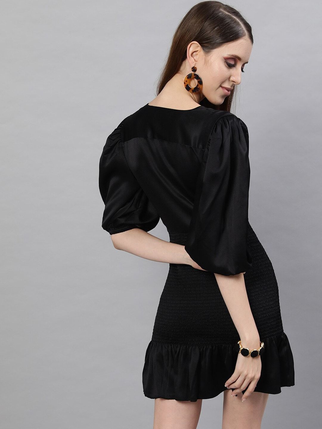 STREET 9 Satin A-Line Mini Drop-Waist Dress