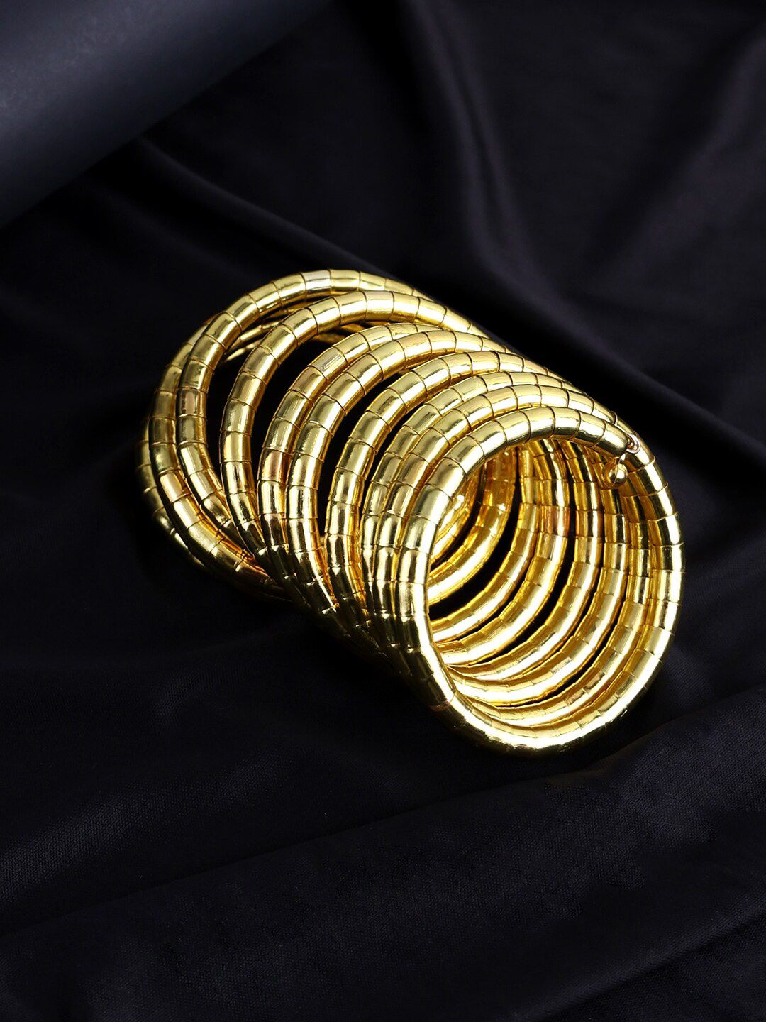 PANASH Gold-Plated Spiral Bracelet Bangles