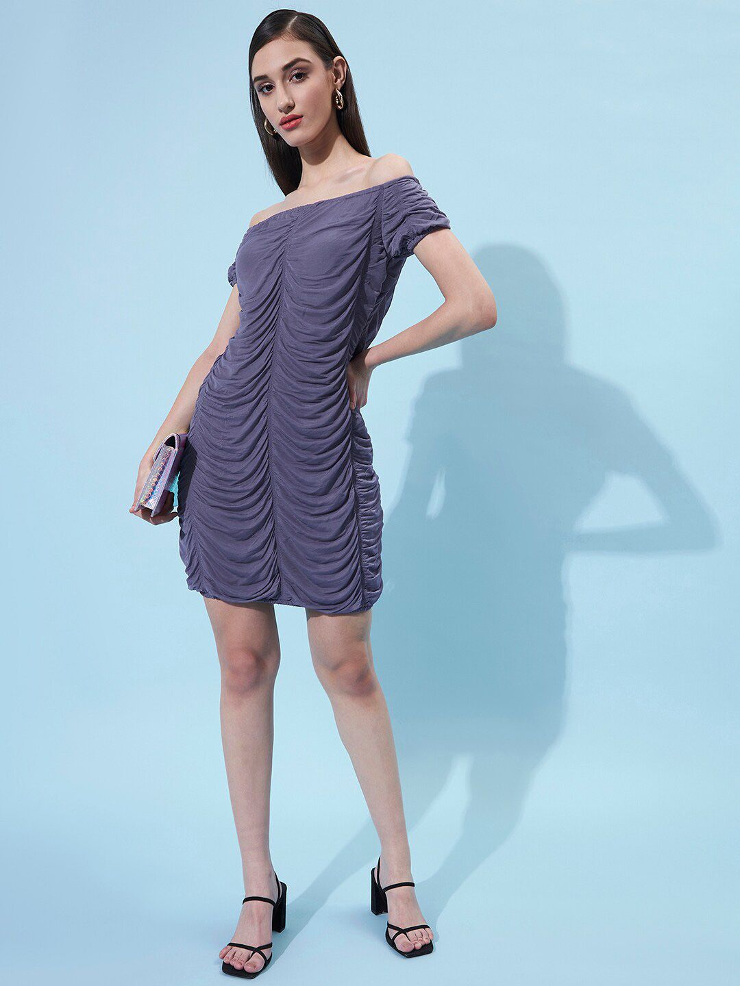 Athena Off-Shoulder Sheath Dress