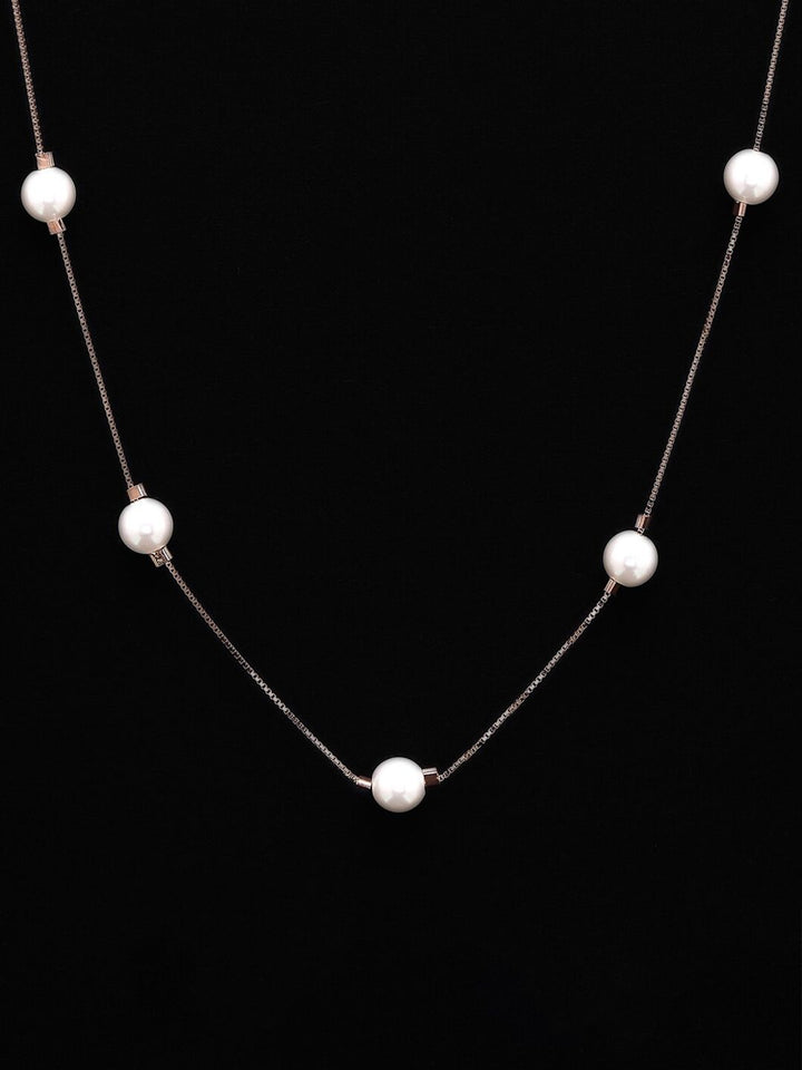 PRIONI Kalung Manik Perak 925 Sterling Bersalut Emas Mawar