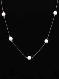 PRIONI Kalung Manik Perak 925 Sterling Bersalut Emas Mawar
