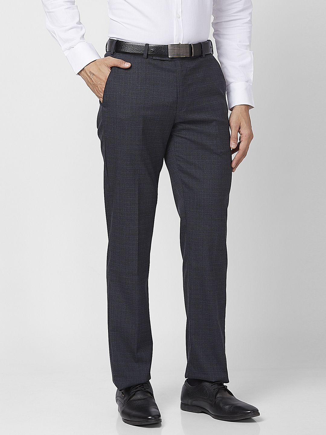 Park Avenue Men Checked Formal Trouser