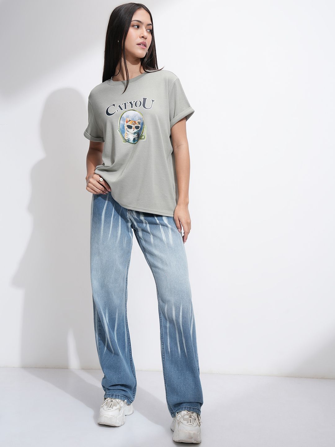 Tokyo Talkies Women High Rise Dad Fit Jeans