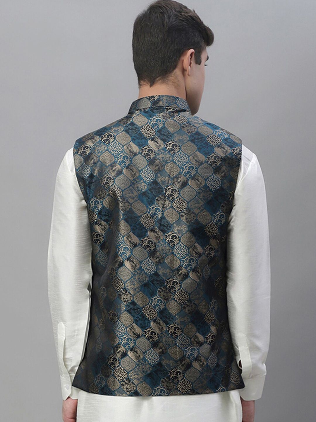 Anouk Woven Design Mandarin Collar Jackets