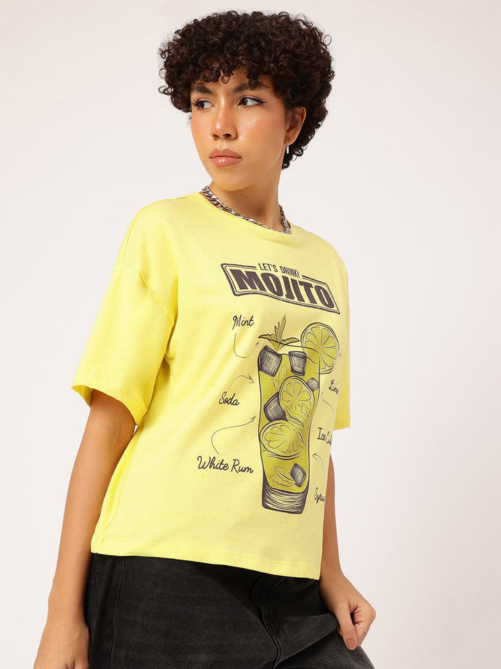 DressBerry Printed Pure Cotton Relaxed Fit T-shirt