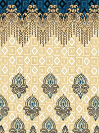 Story@home Blue & Beige 2 Pieces Ethnic Motifs Door Curtain
