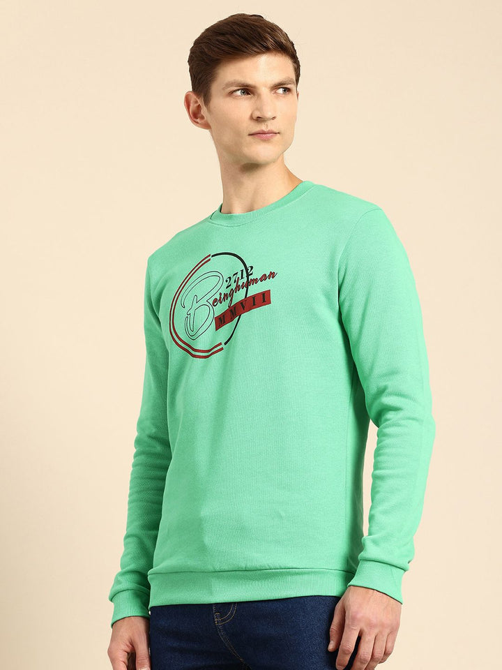 Being Human Brand Logo Printed Pure Cotton Sweatshirt