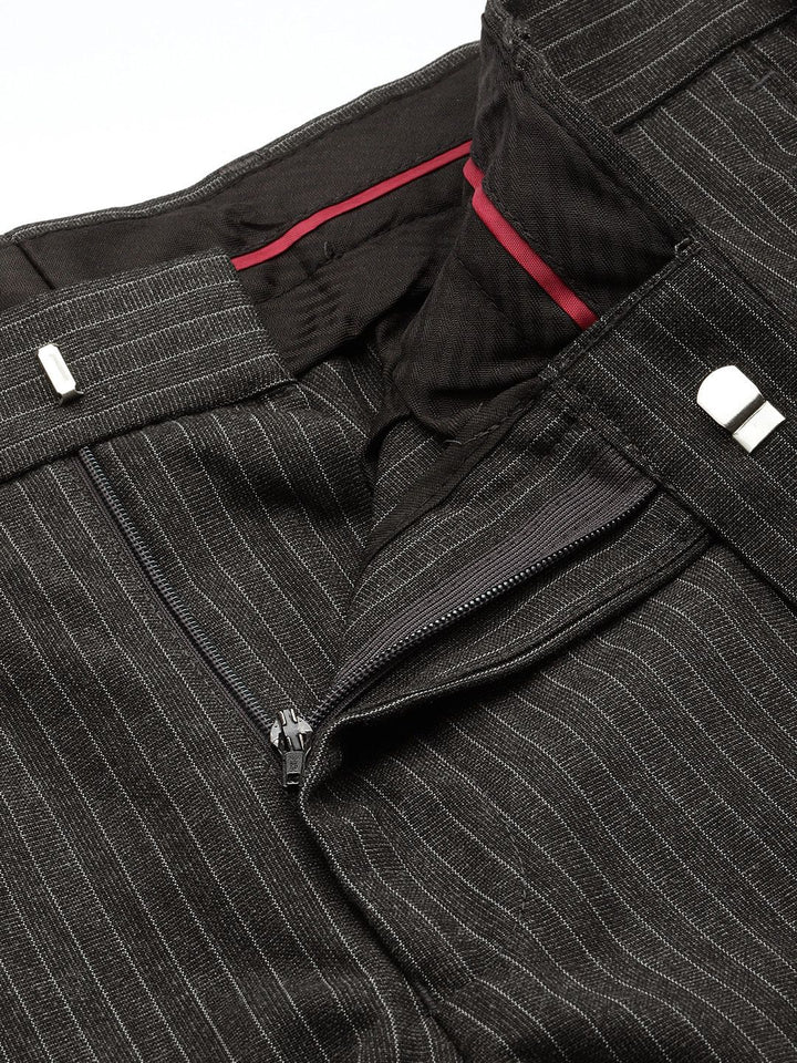 Park Avenue Men Striped Formal Trousers