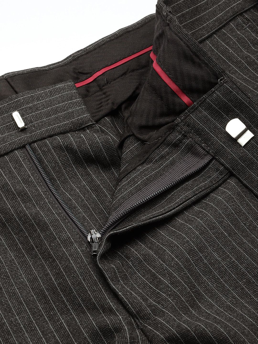 Park Avenue Men Striped Formal Trousers