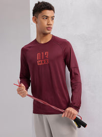 HRX by Hrithik Roshan Printed Raglan Sleeves Training  T-shirt