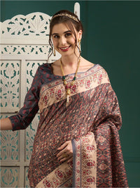 Saree mall Floral Printed Block Print Traditional Sarees