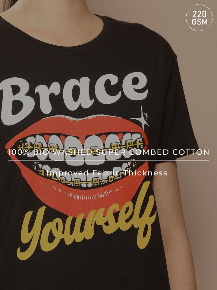 Difference of Opinion Printed Pure Cotton Boxy T-shirt